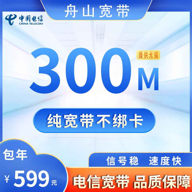 浙江舟山电信300M599元包1年+100安装费