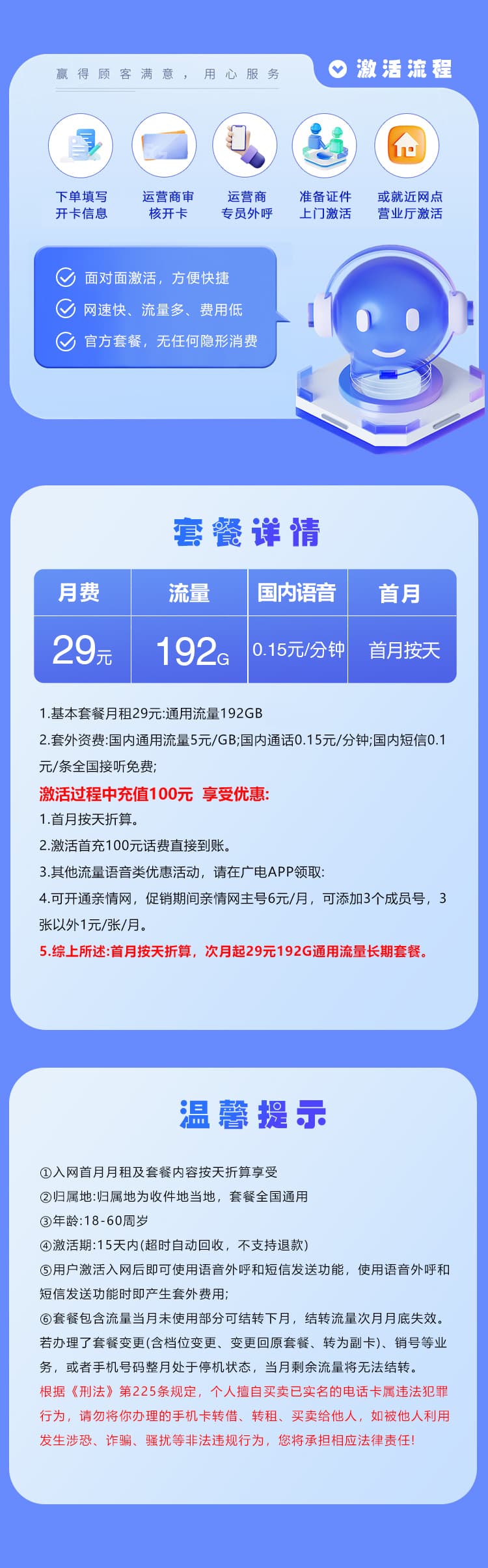 浙江广电专属卡【29元192G】详情图